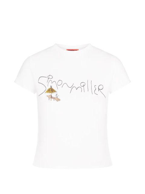 Simon Miller Beach logo-graphic cotton T-shirt - Neutrals - zdjęcie produktu nr 1