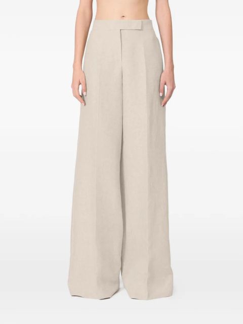 Max Mara palazzo linen trousers - Neutrals - zdjęcie produktu nr 1
