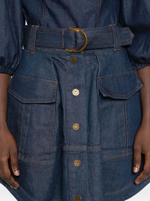 ZIMMERMANN button-fastening cargo skirt - Blue