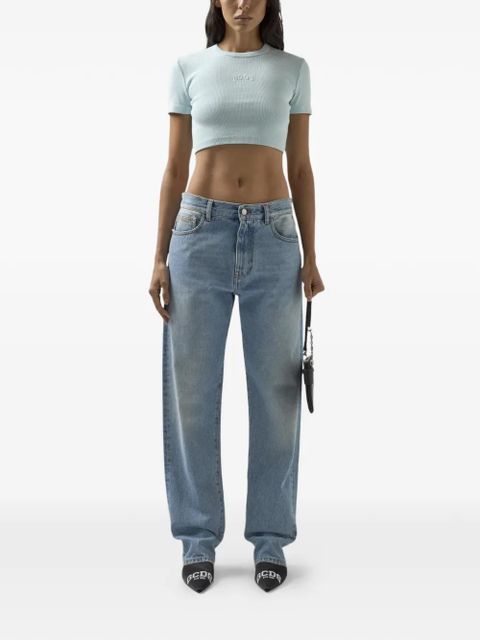 GCDS logo-detail T-shirt - Blue - zdjęcie produktu nr 2