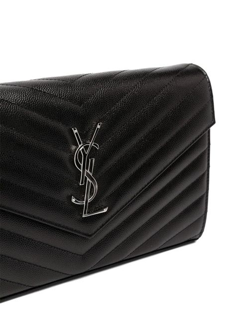 Saint Laurent Cassandre leather shoulder bag - Black