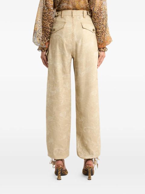 ETRO floral jacquard cargo pants - Neutrals