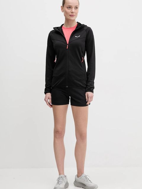 Helly Hansen szorty outdoorowe LIFA TECH damskie kolor czarny gładkie high waist 63419 - zdjęcie produktu nr 2