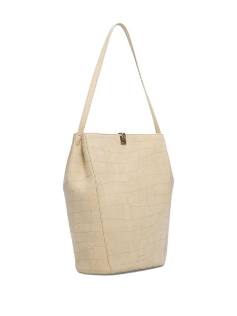 LouLou de Saison Audrey embossed shoulder bag - Neutrals