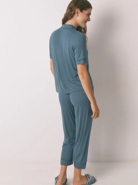 women'secret piżama damska kolor zielony 3592437