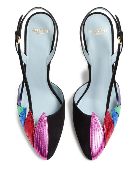 Valentino Garavani 90mm Foliefoliage slingback pumps - Pink