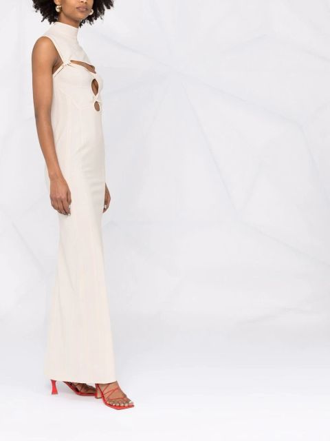 Jacquemus cut-out detailed dress - Neutrals