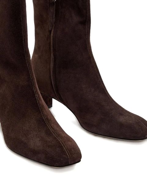Aeyde 45mm Millie suede block-heel boots - Brown - zdjęcie produktu nr 2