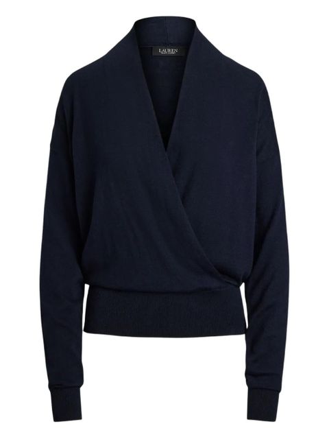 Lauren Ralph Lauren wrap cotton knitwear - Blue - zdjęcie produktu nr 1