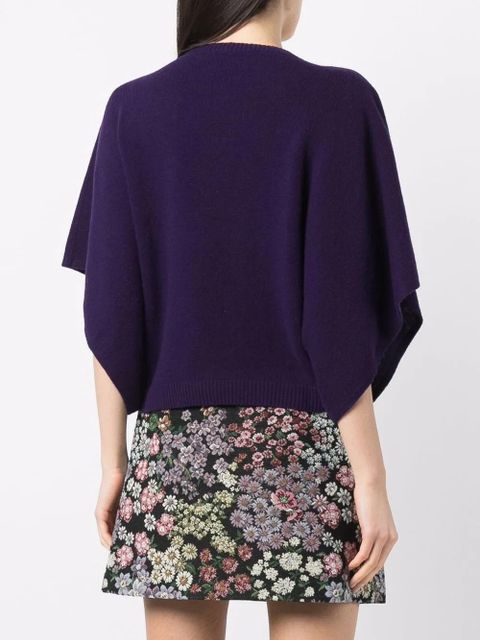 Valentino Garavani batwing-sleeve knitted top - Purple - zdjęcie produktu nr 2