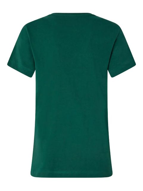 PINKO embroidered cotton T-shirt - Green - zdjęcie produktu nr 2