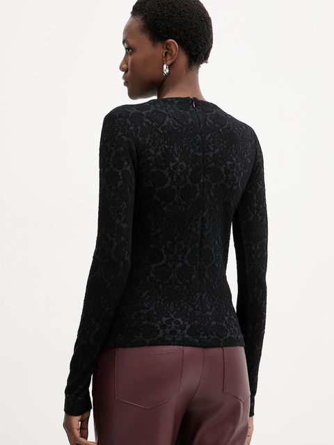 Pinko bluzka z dodatkiem wełny damska kolor czarny gładka 105697 A2TW - zdjęcie produktu nr 2