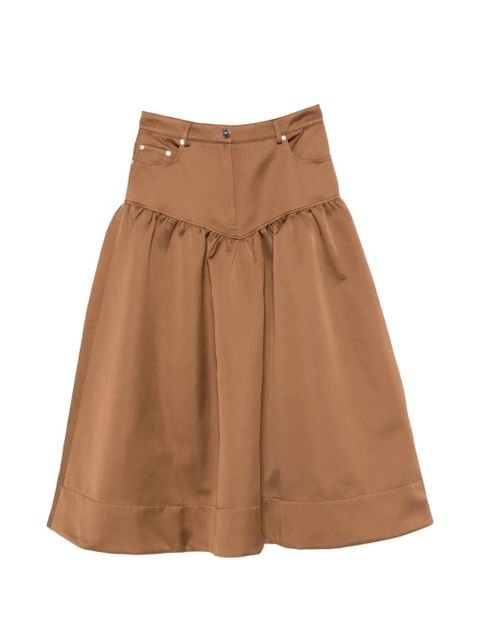 GANNI gathered yoke skirt - Neutrals - zdjęcie produktu nr 1