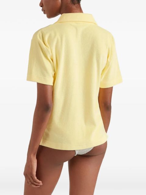 Hunza G Towelling resort shirt - Yellow