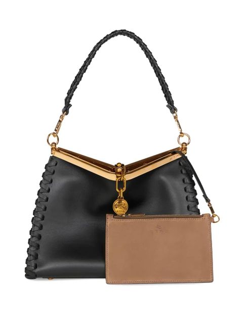 ETRO medium Vela leather shoulder bag - Black