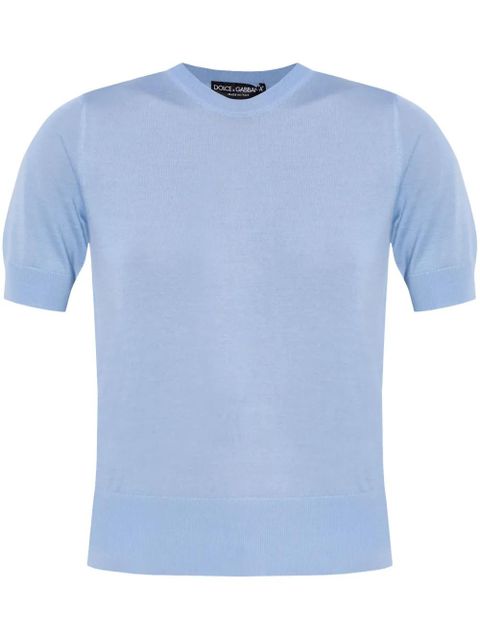 Dolce & Gabbana knitted T-shirt - Blue - zdjęcie produktu nr 1