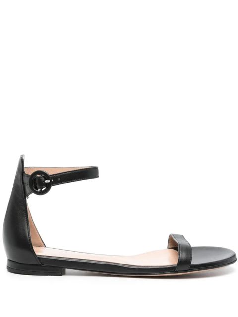 Gianvito Rossi leather flat sandals - Black - zdjęcie produktu nr 1