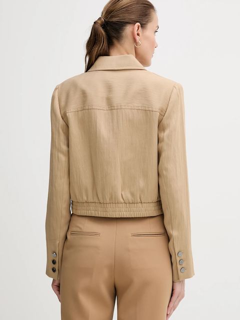 Dkny kurtka WOVEN JACKET kolor beżowy przejściowa P5GCTC12 - zdjęcie produktu nr 2