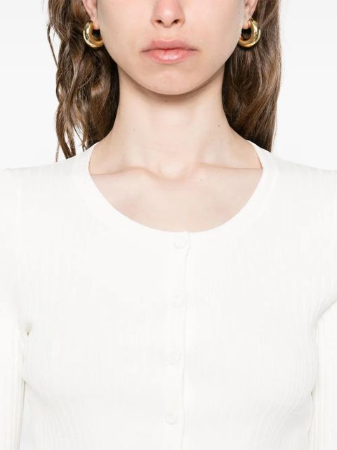 SANDRO ribbed cardigan - Neutrals