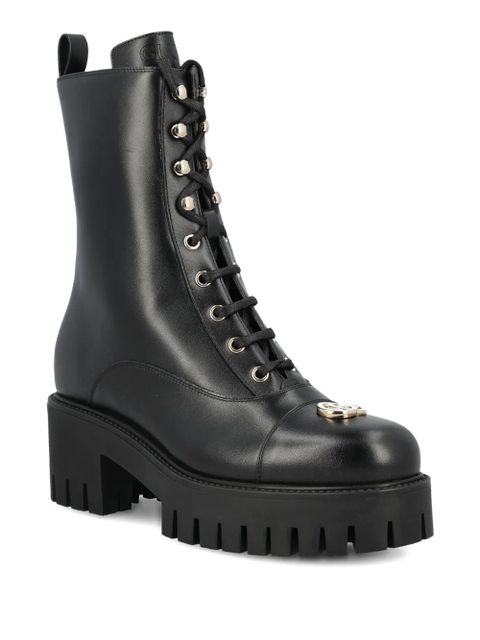 Gucci round-toe lace-up boots - Black - zdjęcie produktu nr 2