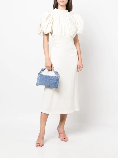 Cult Gaia Hera Nano rhinestone shoulder bag - Blue