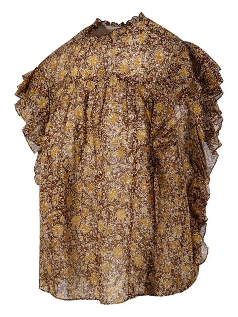 MARANT ÉTOILE Daliyane floral-print blouse - Brown