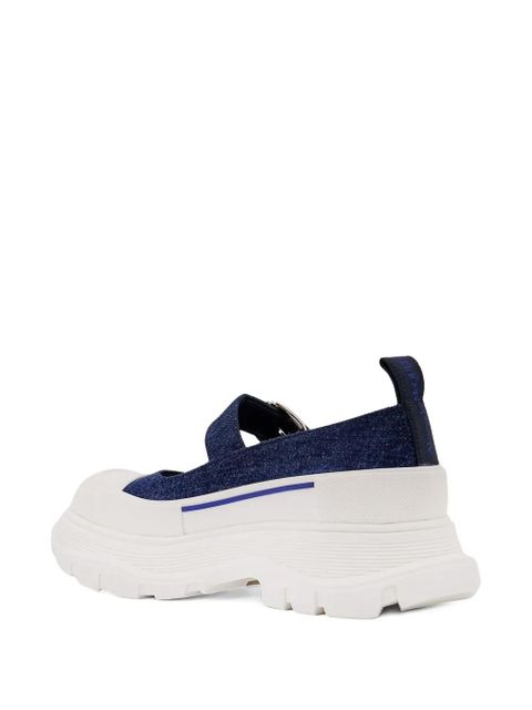 Alexander McQueen Thread Slick buckle-strap mules - White