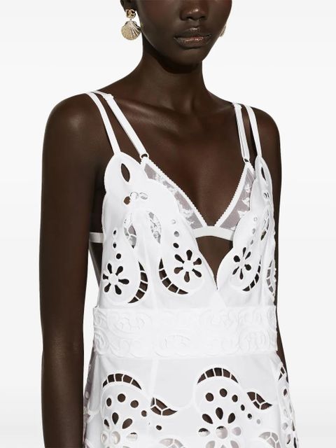 Dolce & Gabbana cut-out plunge minidress - White
