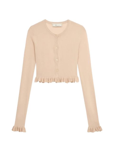 Blumarine ruffled cardigan - Neutrals - zdjęcie produktu nr 1