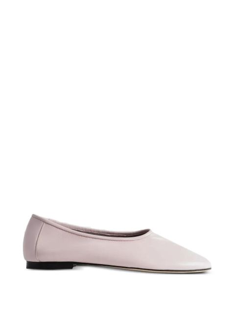 BY FAR Prudence leather ballet flats - Pink