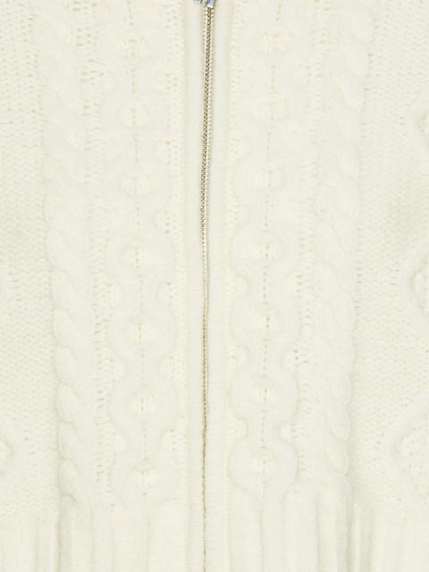 ROTATE BIRGER CHRISTENSEN cable-knit hooded cardigan - White
