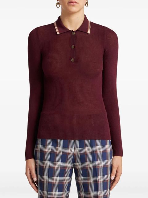 ETRO jacquard polo shirt - Red
