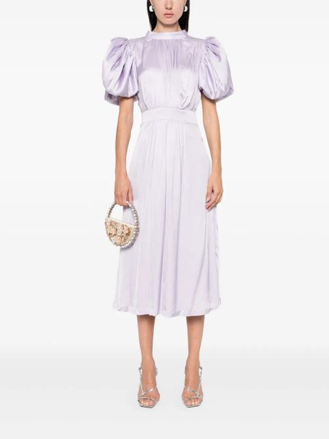 ROTATE BIRGER CHRISTENSEN satin puff midi dress - Purple - zdjęcie produktu nr 2