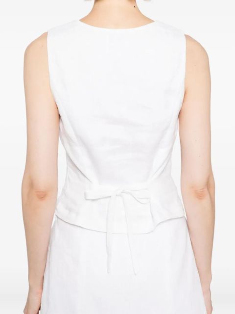 Reformation Lindsey linen two piece - White