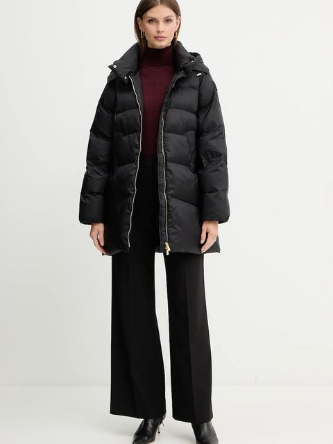 Trussardi sweter wełniany damski kolor bordowy lekki z golfem M0106001164N