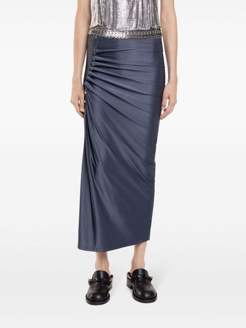 Rabanne draped-detail skirt - Blue