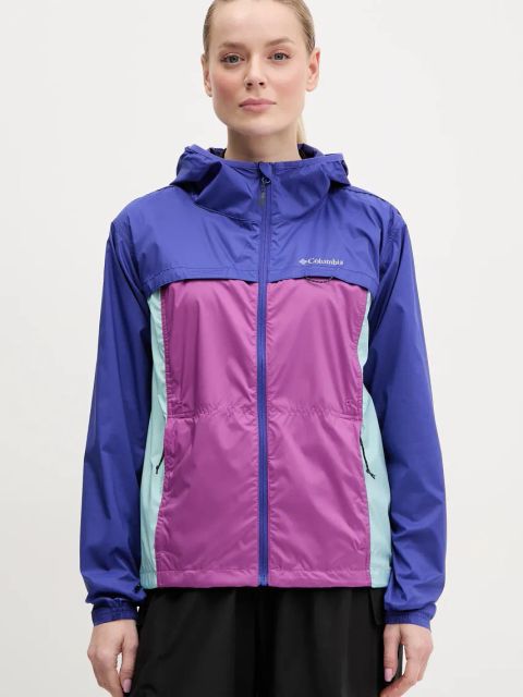 Columbia kurtka outdoorowa Crested Canyon Windbreaker kolor niebieski 2116481