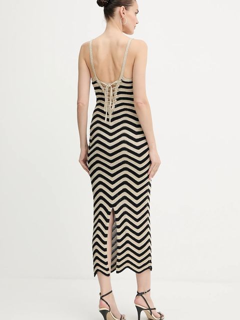 Guess sukienka VERA kolor czarny maxi dopasowana W5YK0V Z0192