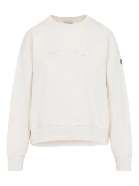 Moncler logo-embroidered sweatshirt - Neutrals - zdjęcie produktu nr 1
