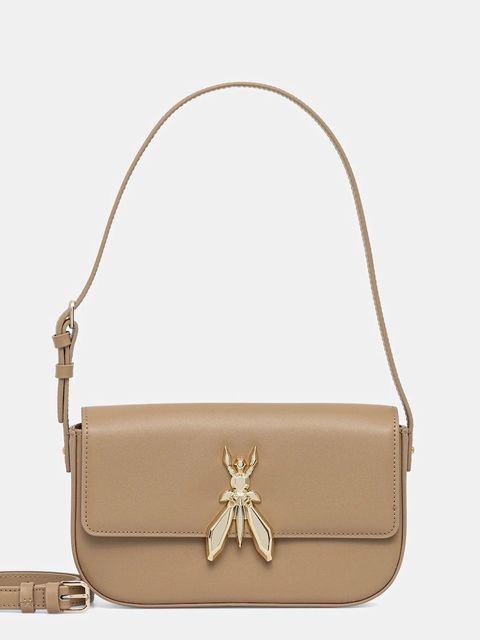 Patrizia Pepe torebka skórzana kolor beżowy 8B0231 L061 - zdjęcie produktu nr 1