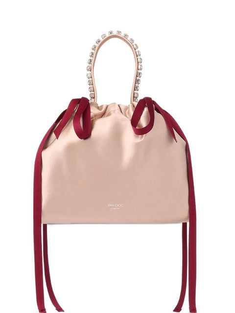 Jimmy Choo crystal-detail drawstring bucket bag - Pink - zdjęcie produktu nr 1