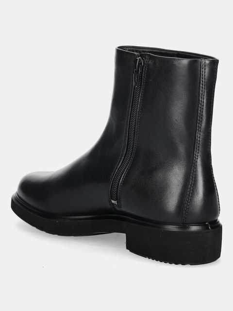 Ecco botki skórzane Metro Amsterdam Clean damskie kolor czarny na płaskim obcasie 222063-01001 - zdjęcie produktu nr 2