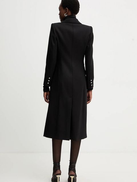 Elisabetta Franchi płaszcz kolor czarny CP01056E2