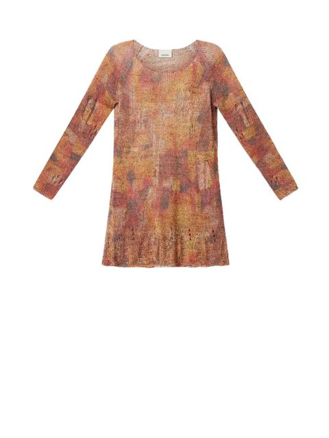 ISABEL MARANT open-knit mini dress - Orange - zdjęcie produktu nr 2
