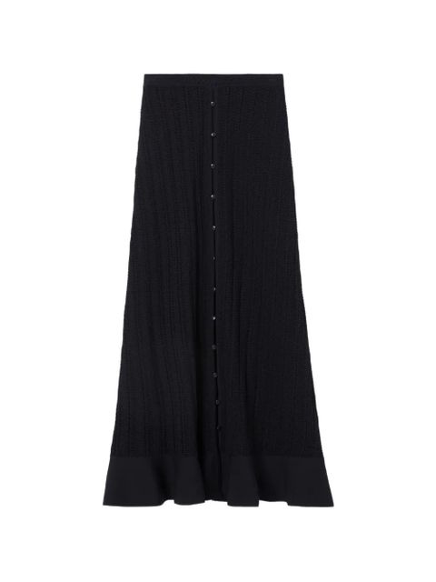 Claudie Pierlot button knit midi skirt - Blue - zdjęcie produktu nr 1
