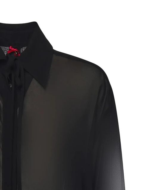 PINKO tie-neck shirt - Black