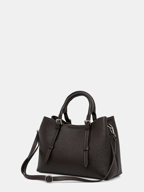 Answear.LAB torebka skórzana kolor brązowy