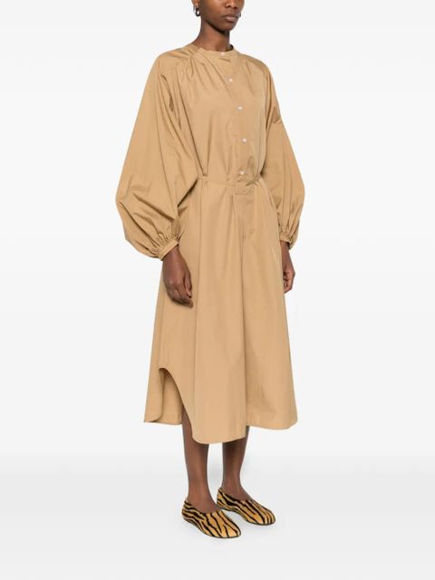 LouLou de Saison gathered sleeve dress - Neutrals