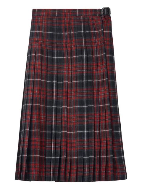 Burberry tartan-check pleated skirt - Red - zdjęcie produktu nr 1