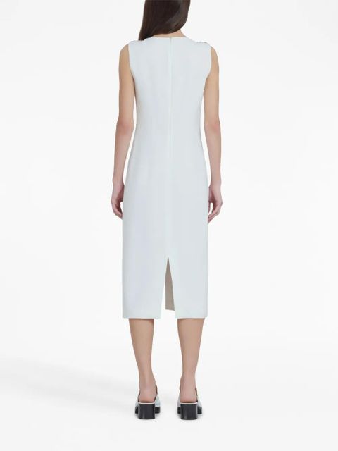 Marni embellished sleeveless midi dress - White